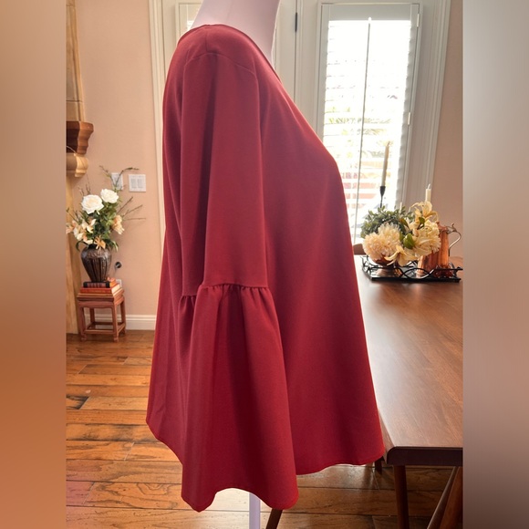 Who What Wear, XXL, Burnt Orange top with flounced sleeve - Picture 2 of 5